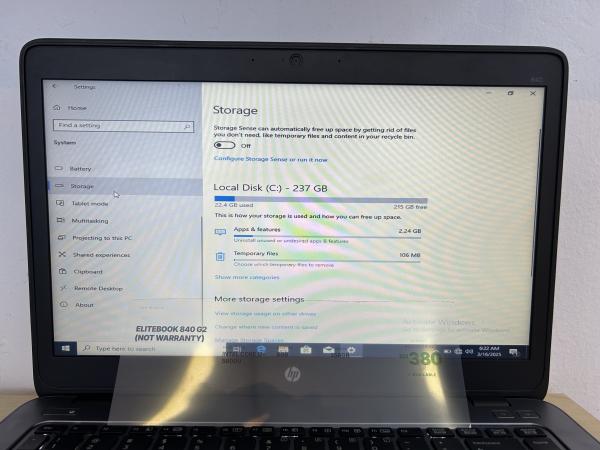 HP ELITEBOOK 840 G2 (NOT WARRANTY)