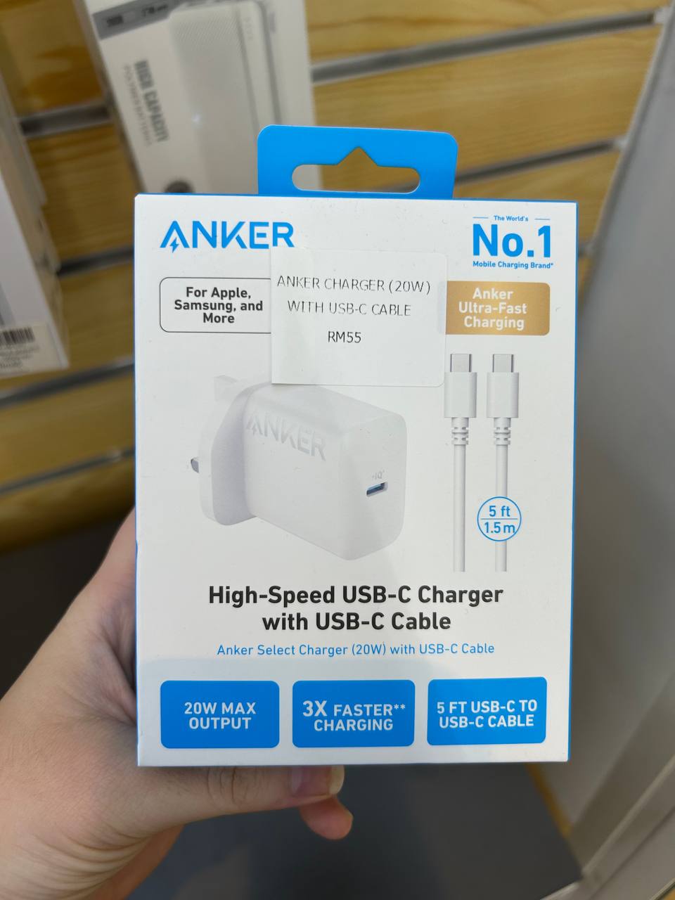 Anker Select Charger 20W High-Speed USB-C Charger with USB-C Cable