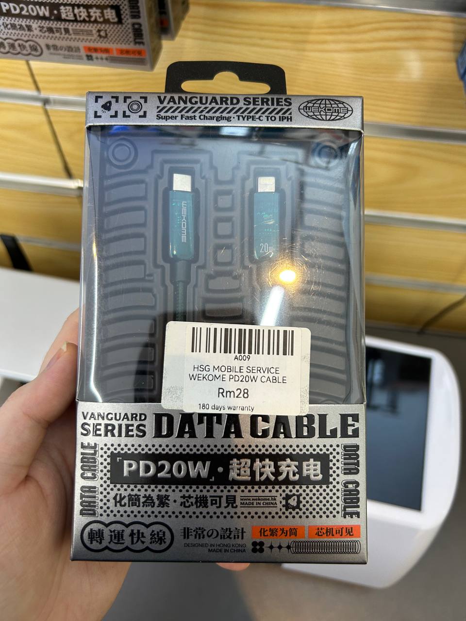 WEKOME Vanguard Series Clear PD20W Ultra-Fast Charging Data Cable