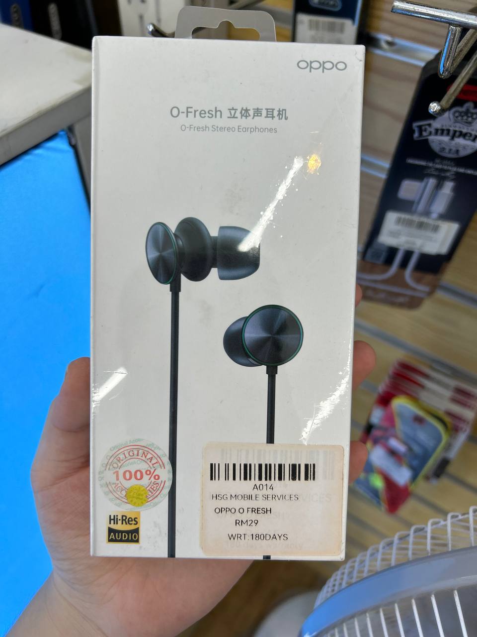 OPPO O-Fresh Stereo Earphone MH151 (Black/White)