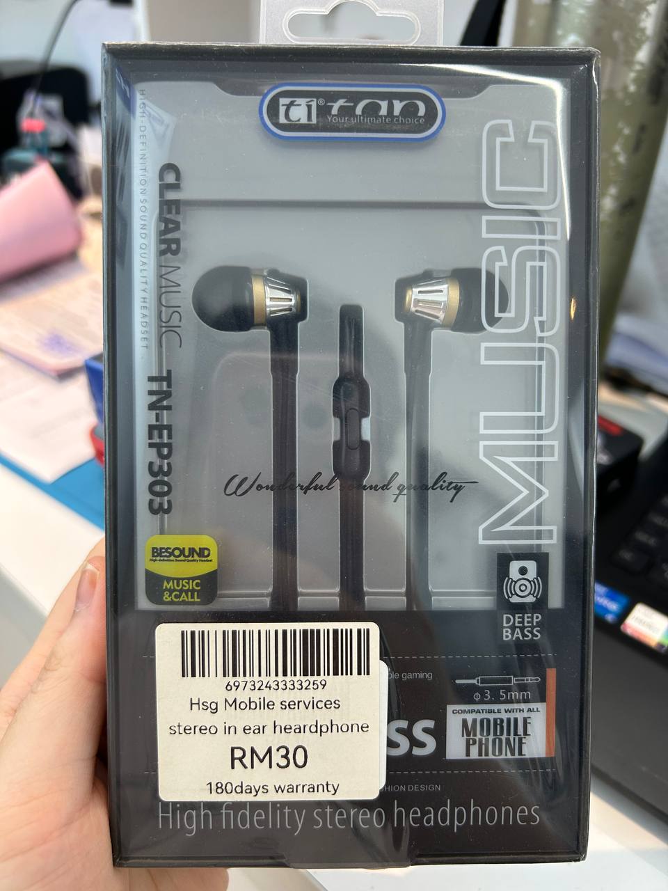 Titan Stereo Earphone TN-EP303