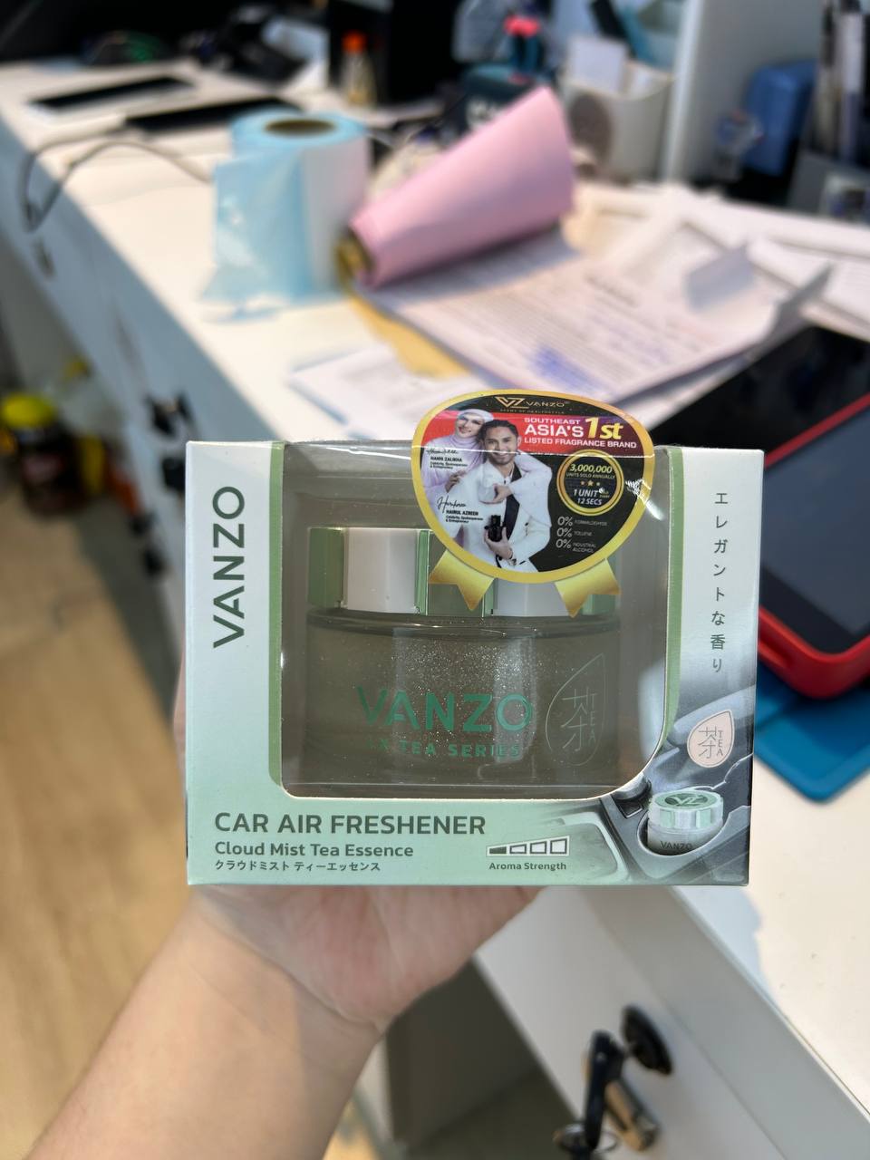 VANZO Car Air Freshener - Cloud Mist Tea Essence