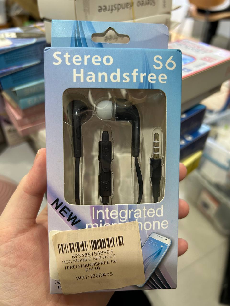 Stereo Handsfree S6 - Black